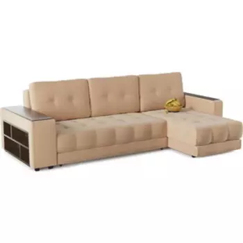 Диван угловой Смарт Милан (Брюссель) Beige еврокнижка правый (А0681472932)