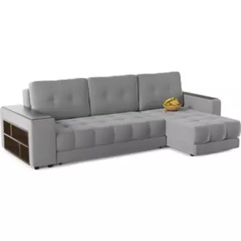 Диван угловой Смарт Милан (Брюссель) gray 2 еврокнижка правый (А0681472934)