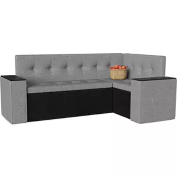 Диван угловой Смарт Остин со спальным местом серая рогожка правый (СА0011285924)