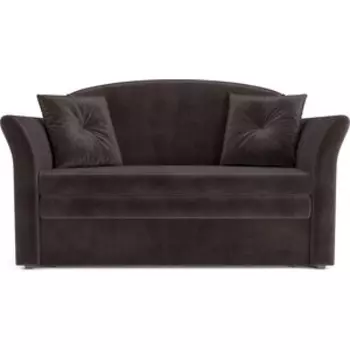 Диван выкатной Mebel Ars Малютка №2 бархат шоколадный STAR VELVET 60 COFFEE ППУ