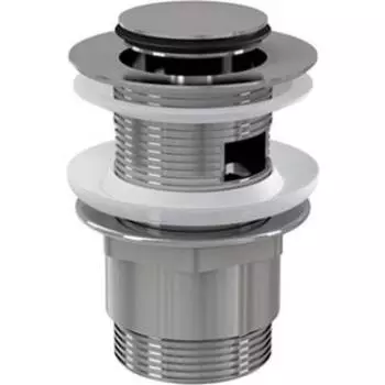 Донный клапан AlcaPlast Click-clack 5/4'' цельнометаллический, с малой заглушкой (A39)