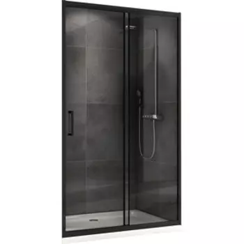 Душевая дверь Abber Schwarzer Diamant 130х195 прозрачная, черная (AG30130B)