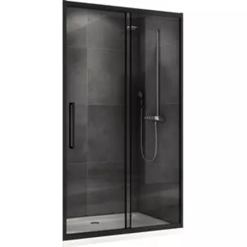 Душевая дверь Abber Schwarzer Diamant 150х195 прозрачная, черная (AG30150BH)