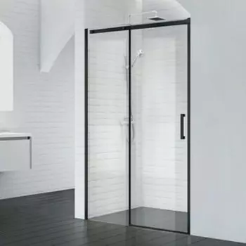 Душевая дверь BelBagno Acqua BF-1 140х195 прозрачная, черная (ACQUA-BF-1-140-C-NERO)