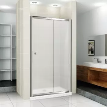 Душевая дверь Cezares Pratico BF-1 120х185 рифленая Punto, хром (Pratico-BF-1-120-P-Cr)