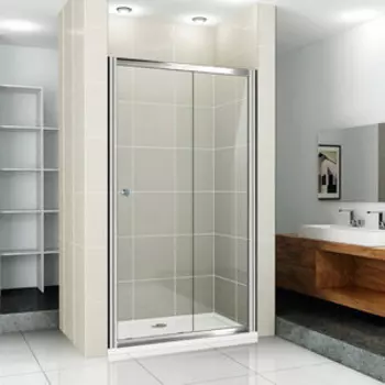 Душевая дверь Cezares Pratico BF-1 140х185 прозрачная, хром (Pratico-BF-1-140-C-Cr)