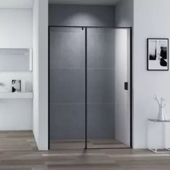 Душевая дверь Cezares Urban B-12 150х195 прозрачная, черная (URBAN-B-12-150-C-NERO)