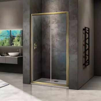 Душевая дверь Good Door Jazz WTW-140-C-G 140х185 прозрачная, золото (ДЖ00051)