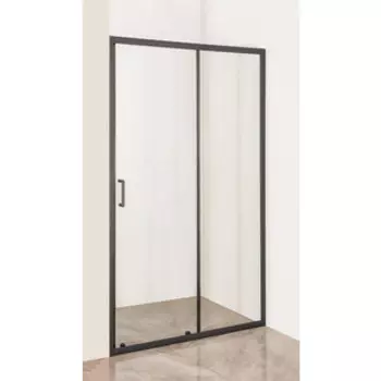 Душевая дверь Orange 120х190 прозрачная, черная (E02-120TB)