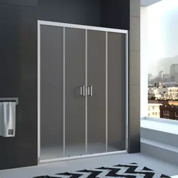 Душевая дверь Veconi Vianno 190x185 рифленая Pear, хром (VN45-190-02-19C1)