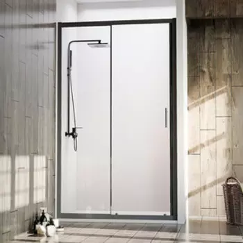 Душевая дверь Veconi Vianno VN-72B 150x190 прозрачная, черная (VN72B-150-01-C4)