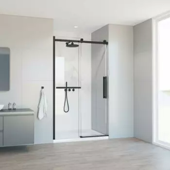 Душевая дверь Vincea Como Soft 130х195 прозрачная, черная (VDS-1CS130CLB)