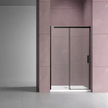 Душевая дверь Vincea Dice 150х200 прозрачная, черная (VDS-4D150CLB)