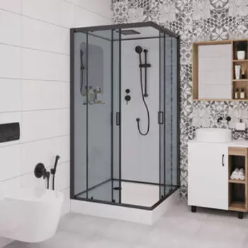 Душевая кабина Niagara NG-6902-01Q BLACK 100х100х210