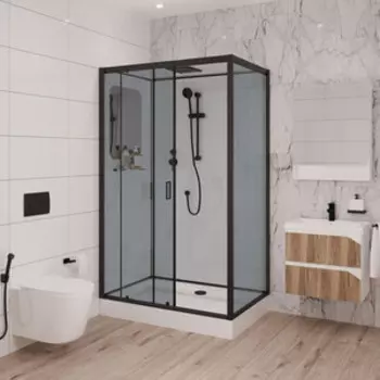 Душевая кабина Niagara NG-6912-01QL BLACK 120х80х210 левая