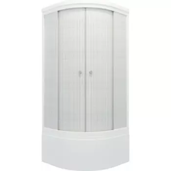 Душевая кабина Triton Стандарт 90x90 задние стенки матовые, стекла лен (Щ0000041033)