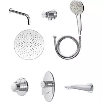 Душевая система Am.Pm Awe со смесителем, хром (F1585000)