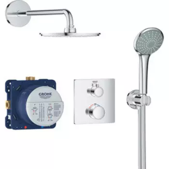 Душевая система Grohe Grohtherm с термостатом и ручным душем, хром (34734000)
