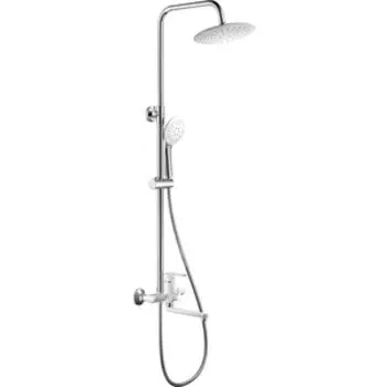 Душевая система Haiba HB с изливом и верхним душем, белый/хром (HB24805-8)