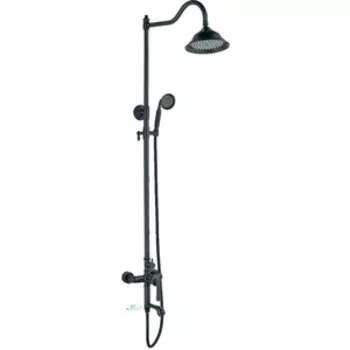 Душевая система Haiba HB с изливом и верхним душем, черный (HB24181-7)