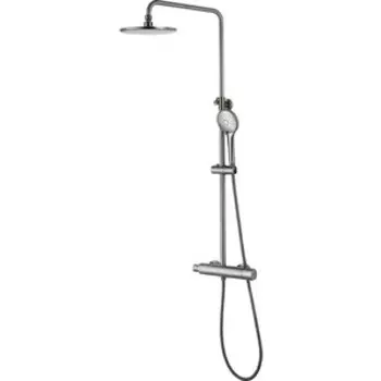 Душевая система Lemark Bronx с термостатом с верхним душем, графит (LM3770GM)