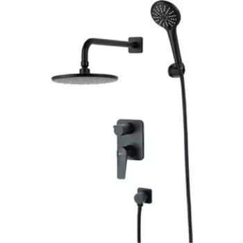 Душевая система Lemark Bronx встраиваемая, 3 режима, черный (LM3729BL)