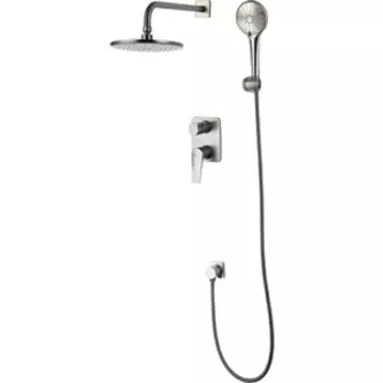 Душевая система Lemark Bronx встраиваемая, 3 режима, графит (LM3729GM)