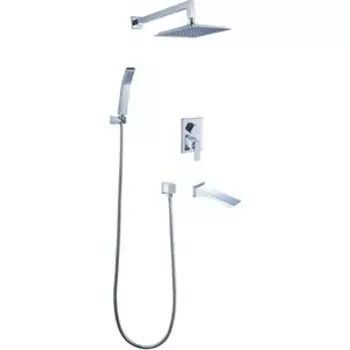 Душевая система Lemark Contest с каскадным изливом, хром (LM5822CW)