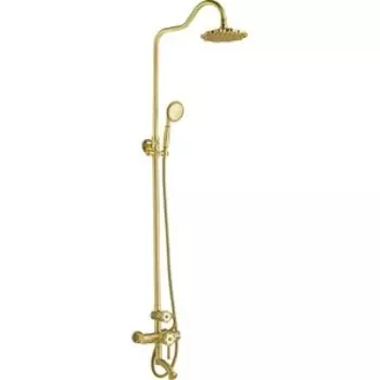 Душевая система Lemark Jasmine со смесителем, светлая бронза (LM6662B)