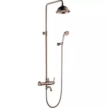 Душевая система Lemark Spark со смесителем, розовое золото (LM6762RG)