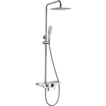 Душевая система Lemark Tropic со смесителем, хром/белый (LM7006C)