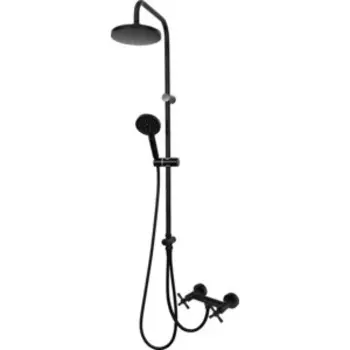 Душевая система Orange Mia со смесителем, черная (M34-922b)