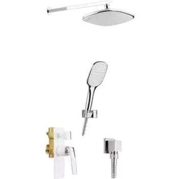 Душевая система Timo Helmi верхний душ, лейка 2 режима, белый/хром (SX-4069/00-16SM)