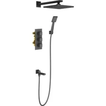 Душевая система Timo Tetra-Thermo с термостатом, черная (SX-0199/03SM)