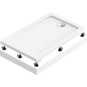 Душевой поддон BAS Олимпик 110х70 с ножками и панелью, белый (ПН00054, ЭП00054, КН00001)