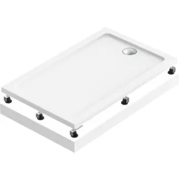 Душевой поддон BAS Олимпик 130х80 с ножками и панелью, белый (ПН00058, ЭП00058, КН00001)