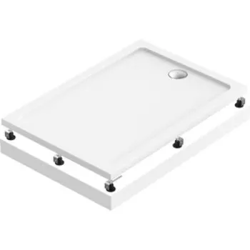 Душевой поддон BAS Олимпик 130х90 с ножками и панелью, белый (ПН00059, ЭП00059, КН00001)