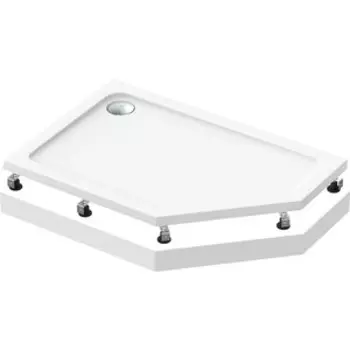 Душевой поддон BAS Пента 120х80 левый, с ножками и панелью,, белый (ПН00064, ЭП00064, КН00001)