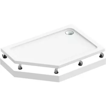 Душевой поддон BAS Пента 120х80 правый, с ножками и панелью, белый (ПН00065, ЭП00064, КН00001)