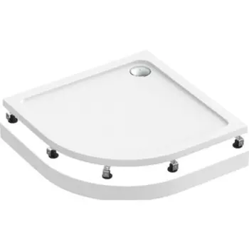 Душевой поддон BAS Раунд 100х100 с ножками и панелью (ПН00068, ЭП00068, КН00001)