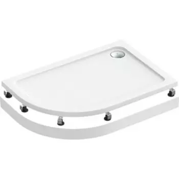 Душевой поддон BAS Раунд 120х80 правый, с ножками и панелью (ПН00070 ЭП00069, КН00001)