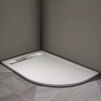 Душевой поддон Veconi Tezeo stone 120х90 левый, на каркасе, без сифона (TZ06L-12090A-01-19C3)