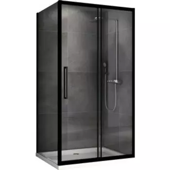 Душевой уголок Abber Schwarzer Diamant 120х70 с поддоном, прозрачный, черный (AG30120BH-S70B, ЛП00082)