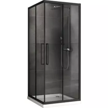 Душевой уголок Abber Schwarzer Diamant 90х90 прозрачный, черный (AG02090BH)