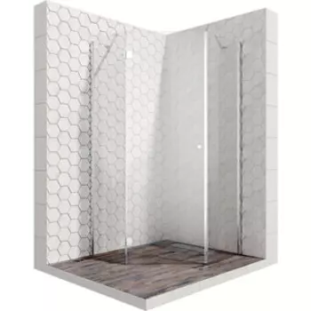 Душевой уголок Ambassador Diamond 100x100 левый, прозрачный, хром (12011112L)