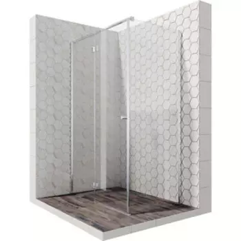 Душевой уголок Ambassador Diamond 120x80 левый, с поддоном,прозрачный, хром (12011104L, ЛП00058)