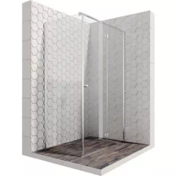 Душевой уголок Ambassador Diamond 120x80 правый, с поддоном,прозрачный, хром (12011104R, ЛП00058)