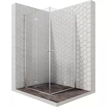 Душевой уголок Ambassador Diamond 90x90 с поддоном, прозрачный, хром (12011109, ЛП00183)