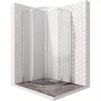 Душевой уголок Ambassador Kingston 100x100 с поддоном, прозрачный, хром (14011105, ЛП00186)