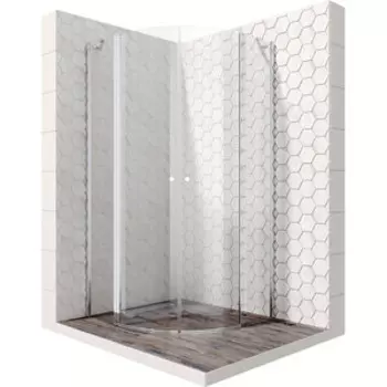 Душевой уголок Ambassador Nord 100x100 с поддоном, прозрачный, хром (13011102, ЛП00186)